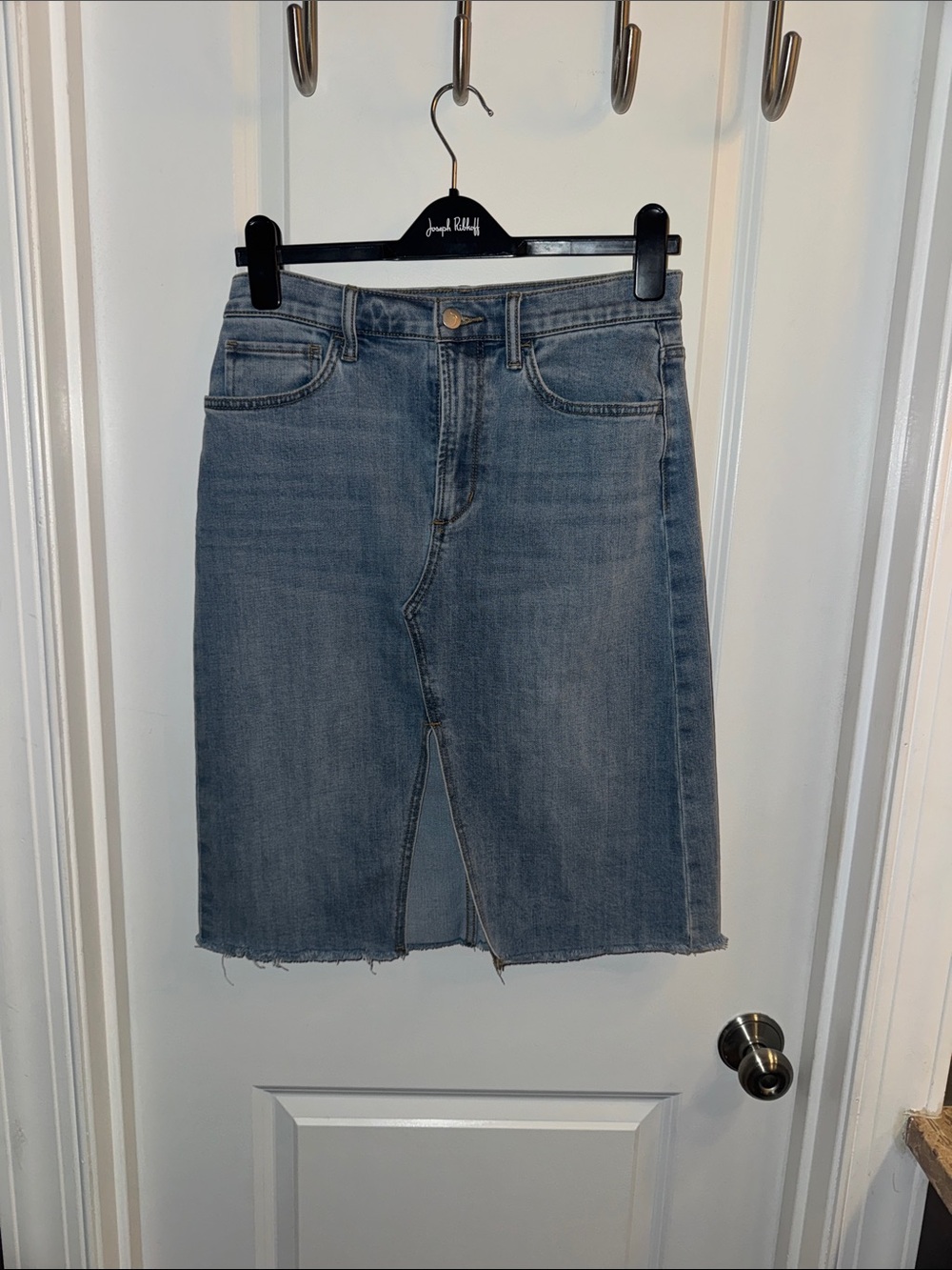 Joe's Jeans Light Blue Denim Skirt with Front Slit Detail